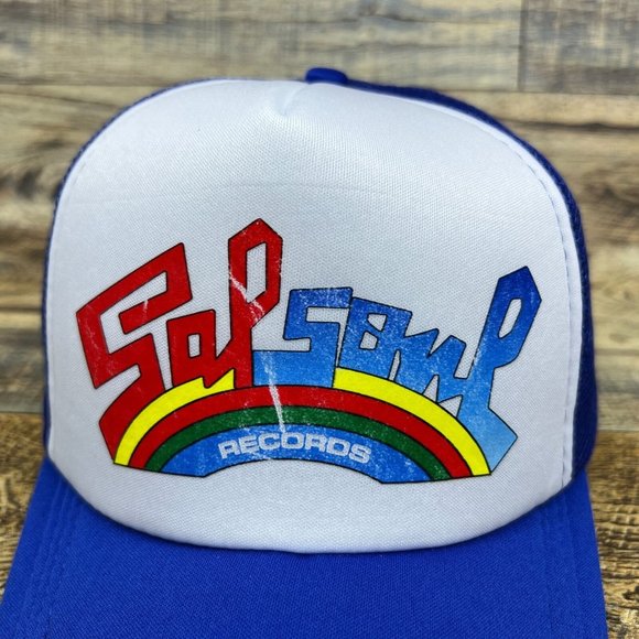 SalSoul Records Mens Trucker Hat Blue Snapback 1970s Vintage Logo Baseball Cap - Picture 3 of 8